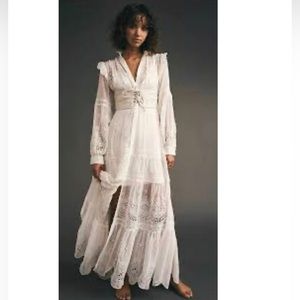 NWT - FREE PEOPLE Pearla Maxi Dress Ivory Size Small